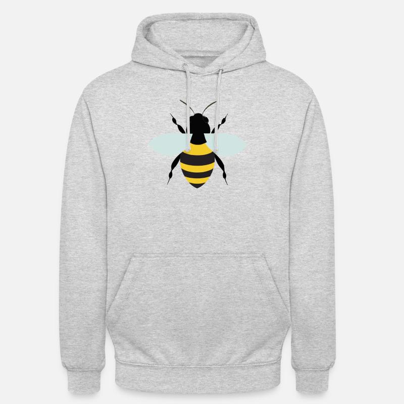 Bee Illustration Gift Idea - Unisex Hoodie - light heather grey