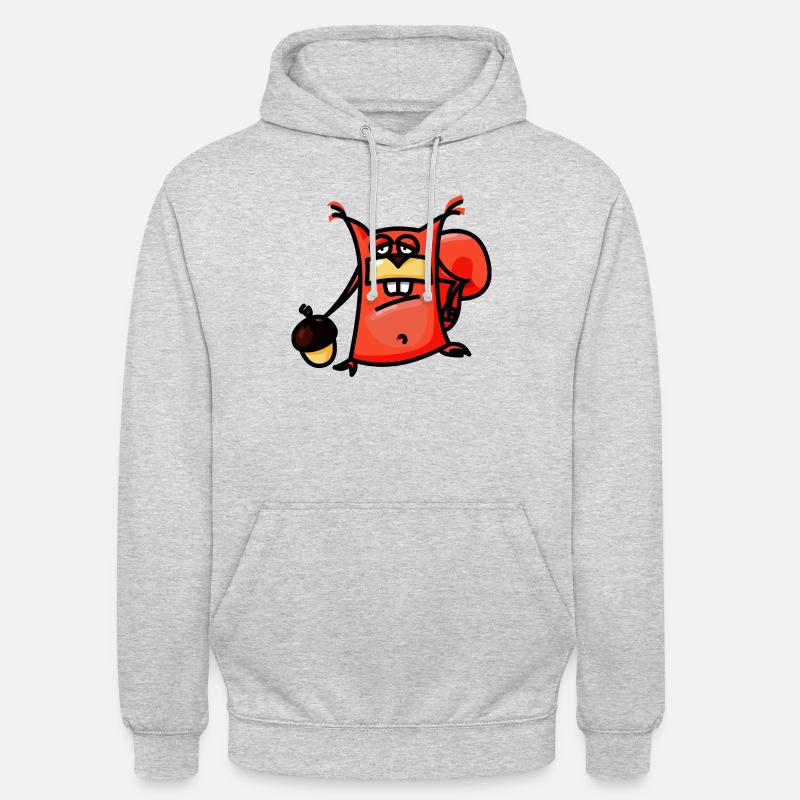 crazy Comic Squirrel - Unisex Hoodie - light heather grey