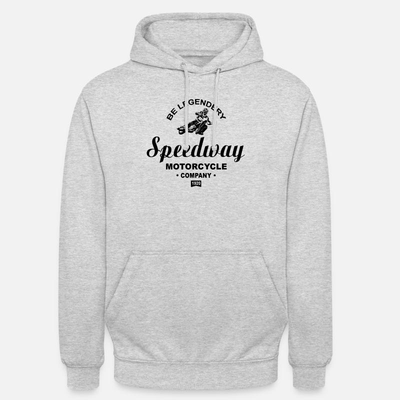 Speedway - Motorcycle Speedway - Sweat-shirt à capuche unisexe - gris clair chiné