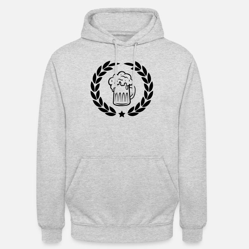 bier lorbeerkranz - Unisex Hoodie - Hellgrau meliert