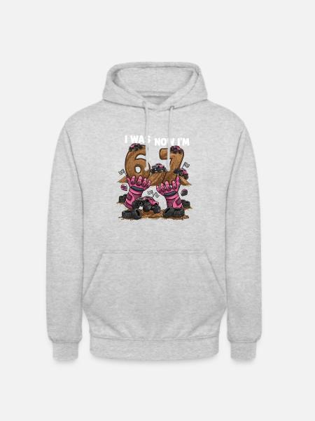 6 Jetzt 7 Monstertrucker Mädchen - Unisex Hoodie - Hellgrau meliert