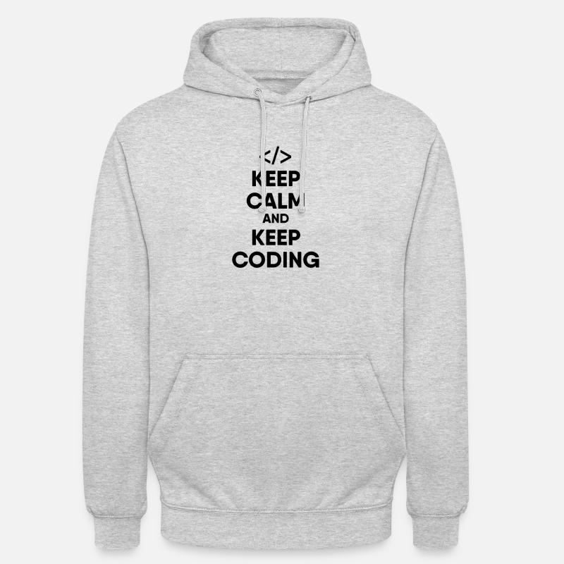 Programmeur Reste calme - Sweat-shirt à capuche unisexe - gris clair chiné