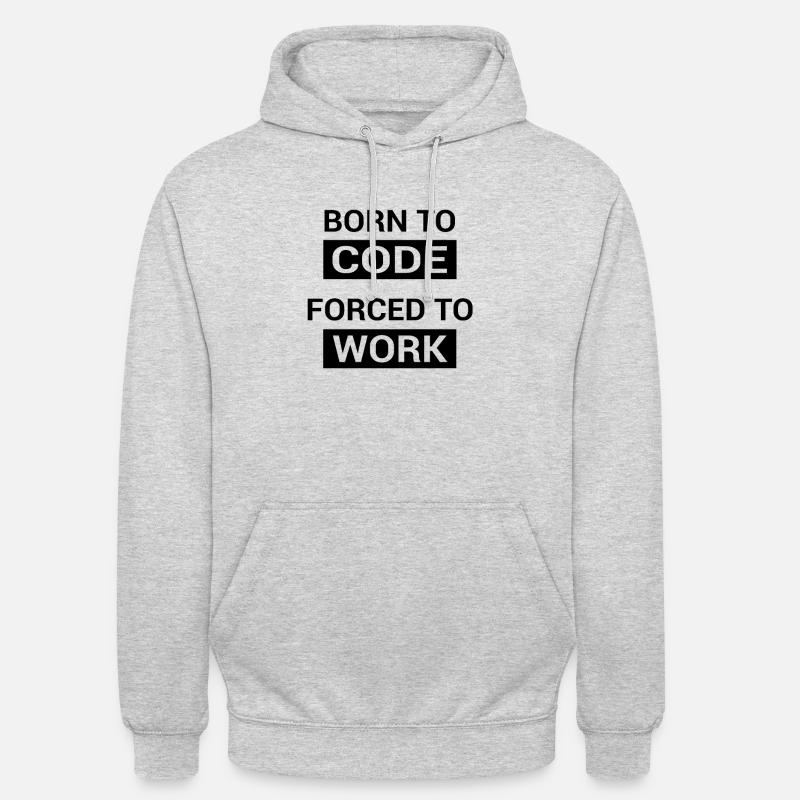 Programmer Born to Code - Unisex Hoodie - Hellgrau meliert