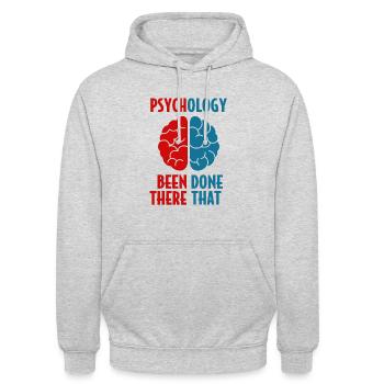 Psychology - Unisex Hoodie - light heather grey - Front - Alina (178cm) & Michal (187cm)