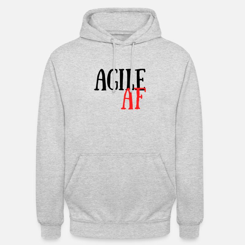 Scrum Agile AF Fun Scrum - Sweat-shirt à capuche unisexe - gris clair chiné