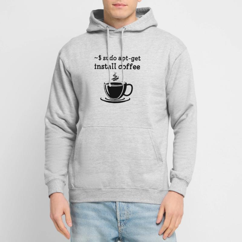 Sudo apt-get installer coffee linux Sweat-shirt à capuche unisexe