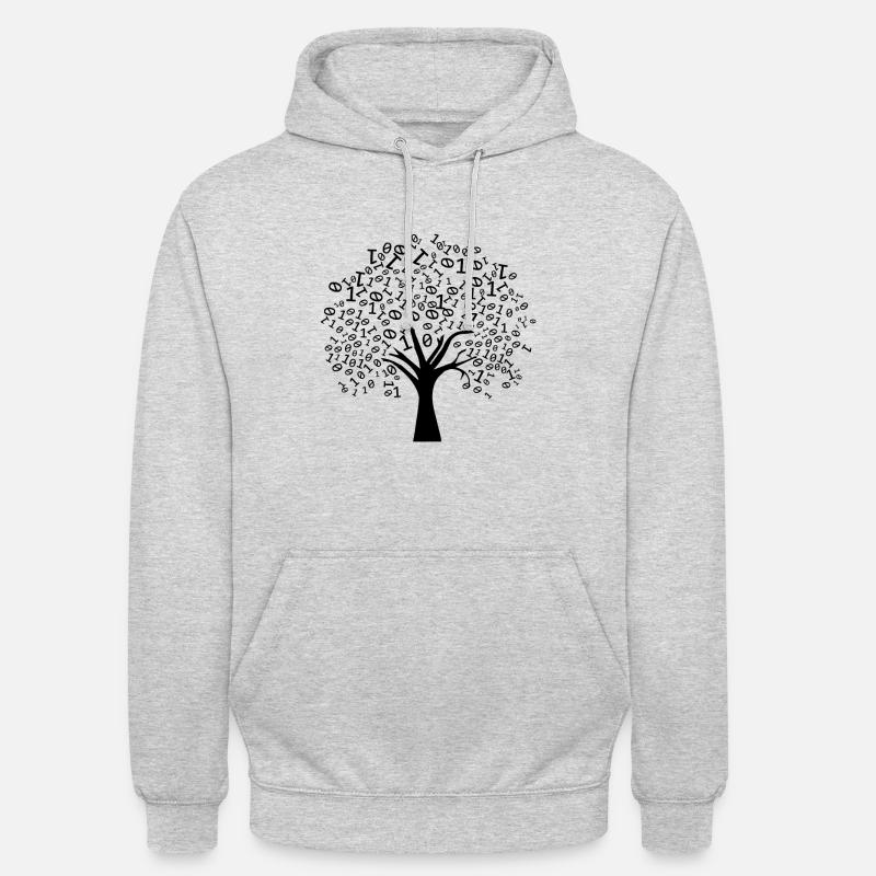 Programmeur Arbre binaire - Sweat-shirt à capuche unisexe - gris clair chiné