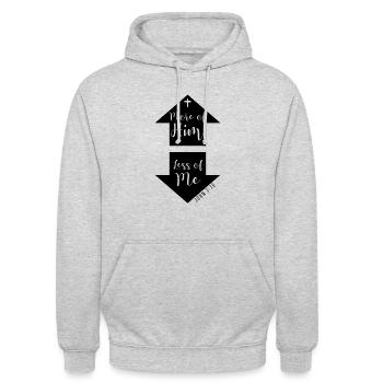 Glaube & Christliche Kleidung - Unisex Hoodie - Hellgrau meliert - Vorne - Alina (178cm) & Michal (187cm)