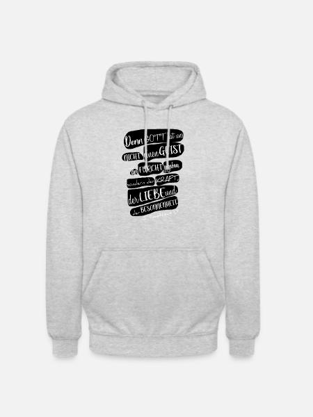 Bibel & Christliche Klamotten - Unisex Hoodie - Hellgrau meliert