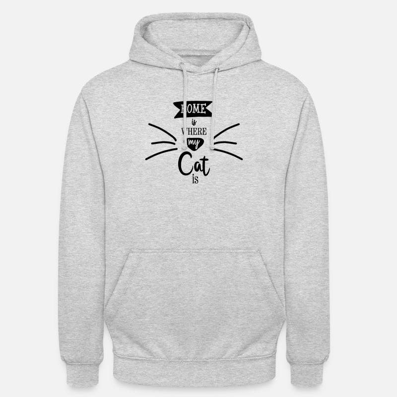 Paroles de chats et chats - Sweat-shirt à capuche unisexe - gris clair chiné