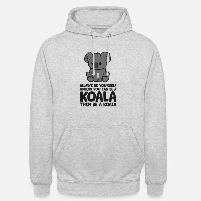 Sei immer du selbst, außer du kannst ein Koala - Unisex Hoodie - Hellgrau meliert