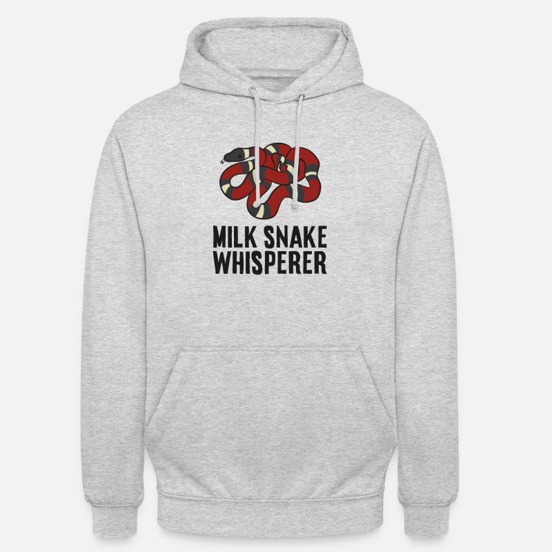 Serpent de lait Whisperer - Sweat-shirt à capuche unisexe - gris clair chiné
