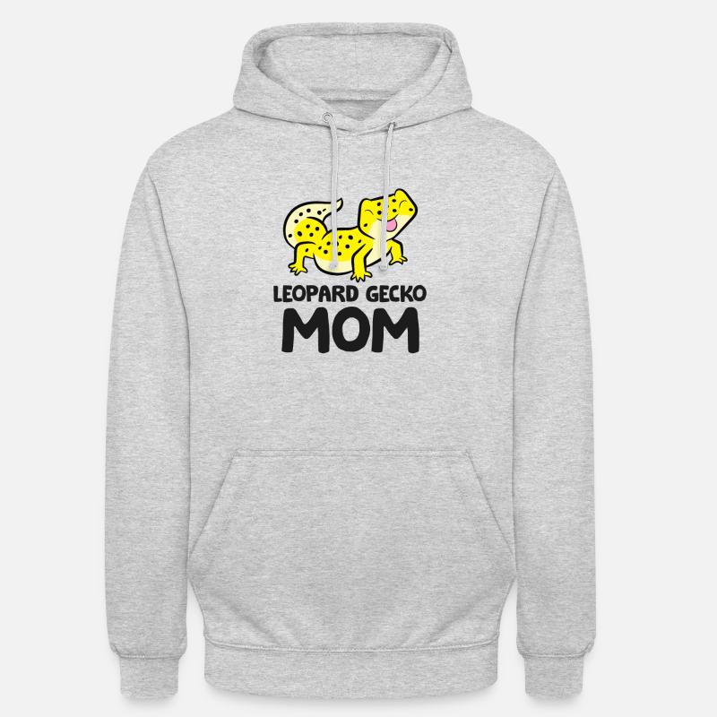 Gecko léopard Mama Lézard Reptile Gecko léopard - Sweat-shirt à capuche unisexe - gris clair chiné