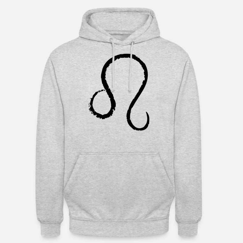 Sternzeichen Löwe - Leo - Unisex Hoodie - Hellgrau meliert