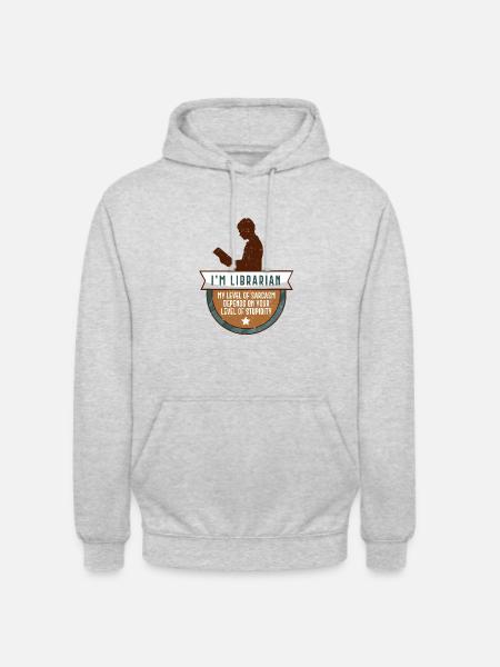 Funny library librarian library gift - Unisex Hoodie - light heather grey