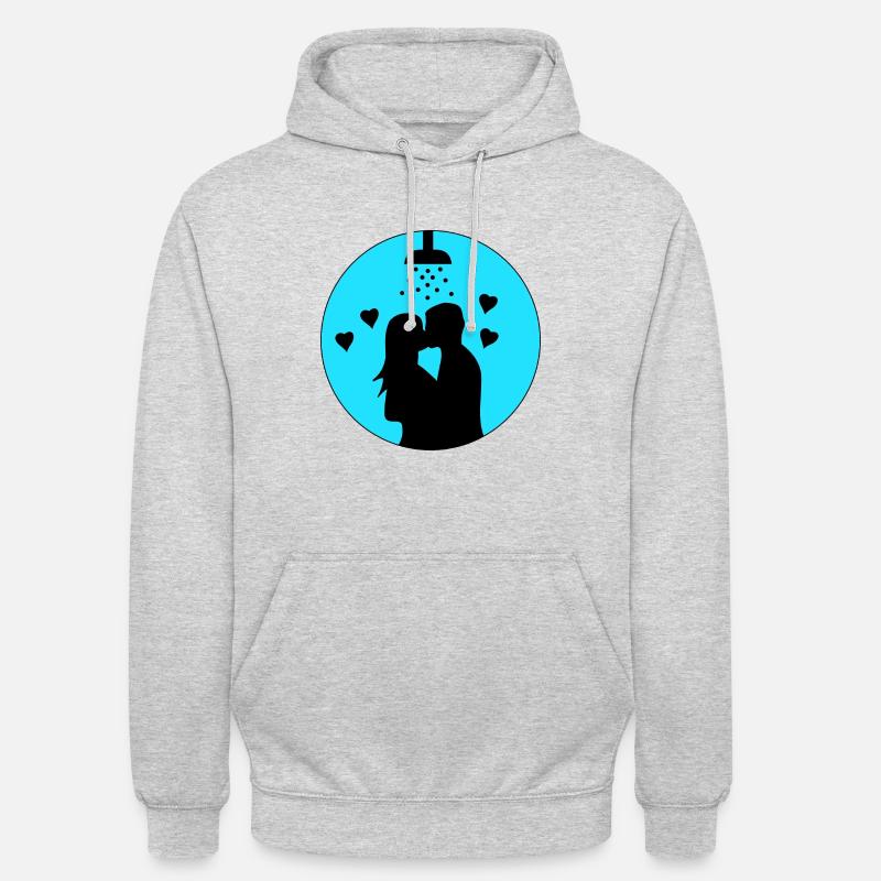 Duschen zu Zweit - Unisex Hoodie - Hellgrau meliert