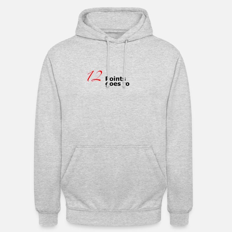 12 points vont après... - Sweat-shirt à capuche unisexe - gris clair chiné