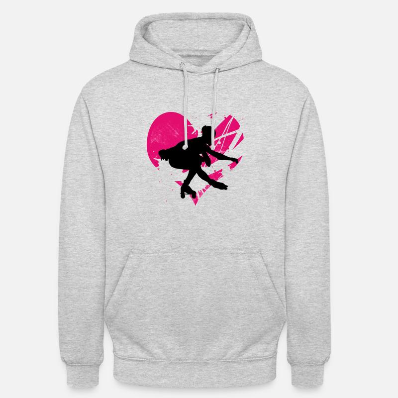 amour motivé roller art run 3 - Sweat-shirt à capuche unisexe - gris clair chiné