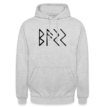 Bass - Unisex Hoodie - light heather grey - Front - Alina (178cm) & Michal (187cm)