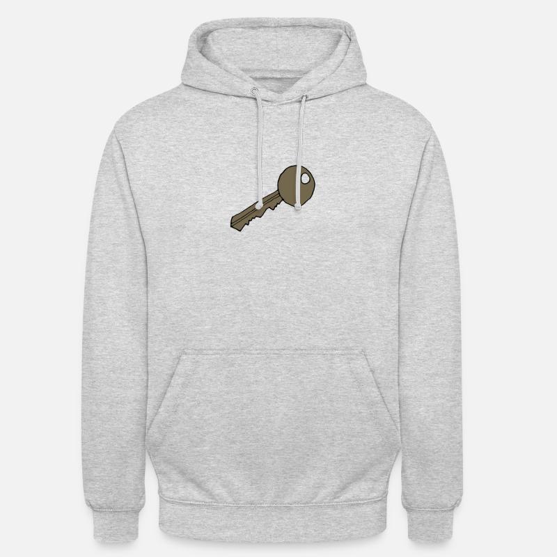 Schlüssel, Comic, Geschenkidee - Unisex Hoodie - Hellgrau meliert