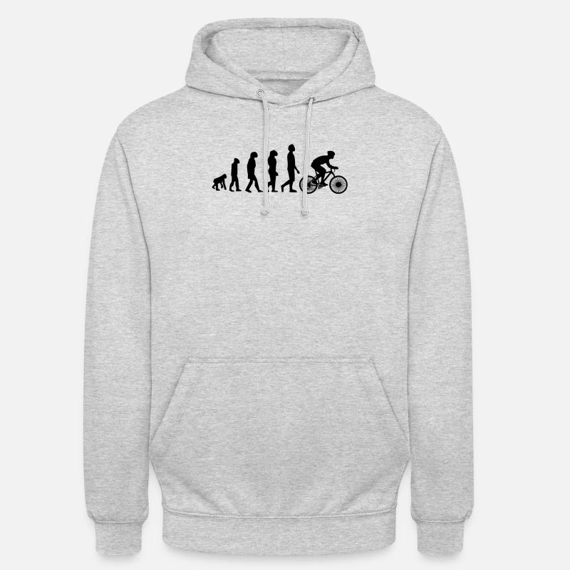 VTT descente descente VTT évolution - Sweat-shirt à capuche unisexe - gris clair chiné