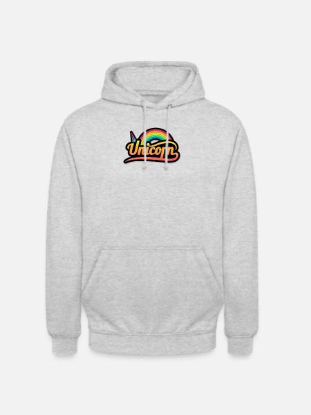 Einhorn Geschenk - Unisex Hoodie - Hellgrau meliert