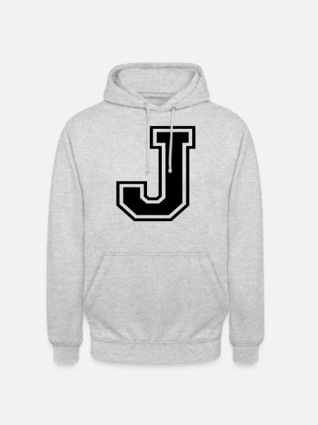 j - Unisex Hoodie - Hellgrau meliert