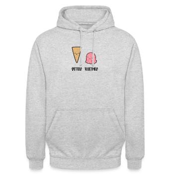 Better Together - Unisex Hoodie - light heather grey - Front - Alina (178cm) & Michal (187cm)