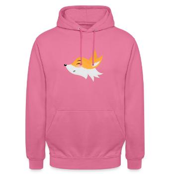 Süßes Fuchs Motiv für Kinder - Unisex Hoodie - Pink - Vorne - Alina (178cm) & Michal (187cm)