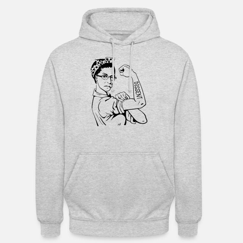 Notable RBG Incassable - Dissidence - Sweat-shirt à capuche unisexe - gris clair chiné