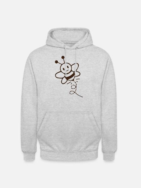 abeille - Sweat-shirt à capuche unisexe - gris clair chiné