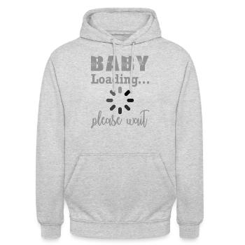 Baby Loading Shirt - Sweat-shirt à capuche unisexe - gris clair chiné - Devant - Alina (178cm) & Michal (187cm)