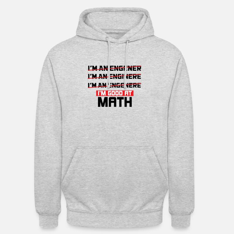 Nerd math - Sweat-shirt à capuche unisexe - gris clair chiné