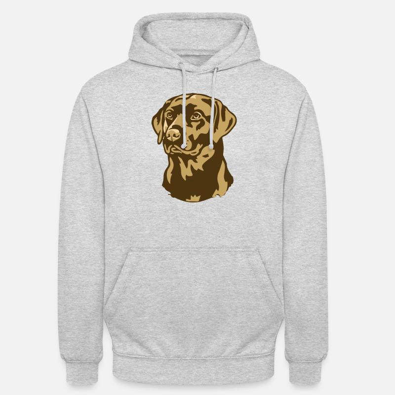 Evolution des Golden Retrievers - Sweat-shirt à capuche unisexe - gris clair chiné