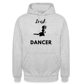Irish Dance Design - Unisex Hoodie - Hellgrau meliert - Vorne - Alina (178cm) & Michal (187cm)