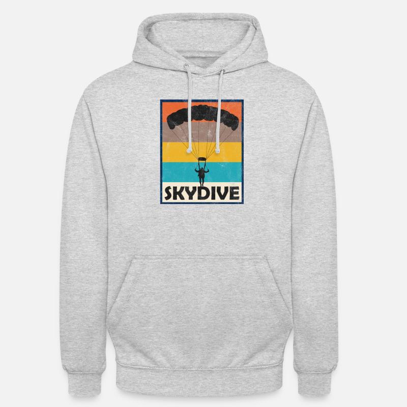 Skydive Skydiving Fallschirm Springen Gleiten - Unisex Hoodie - Hellgrau meliert
