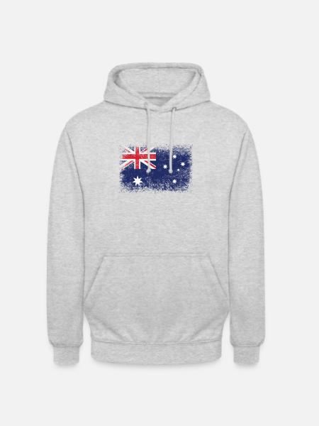 Australia flag flag crest - Unisex Hoodie - light heather grey