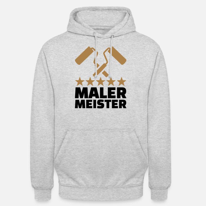 Maler - Unisex Hoodie - Hellgrau meliert