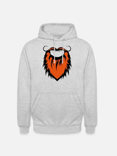 beard and mustache 20122 - Unisex Hoodie - light heather grey