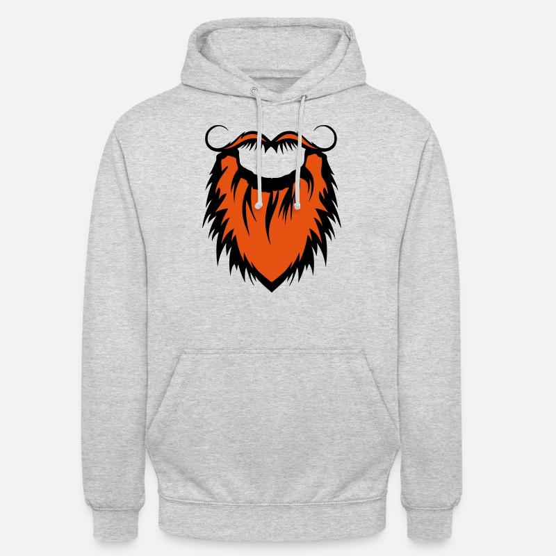 Bart und Schnurrbart 20122 - Unisex Hoodie - Hellgrau meliert