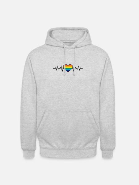 Gay love - Unisex Hoodie - light heather grey