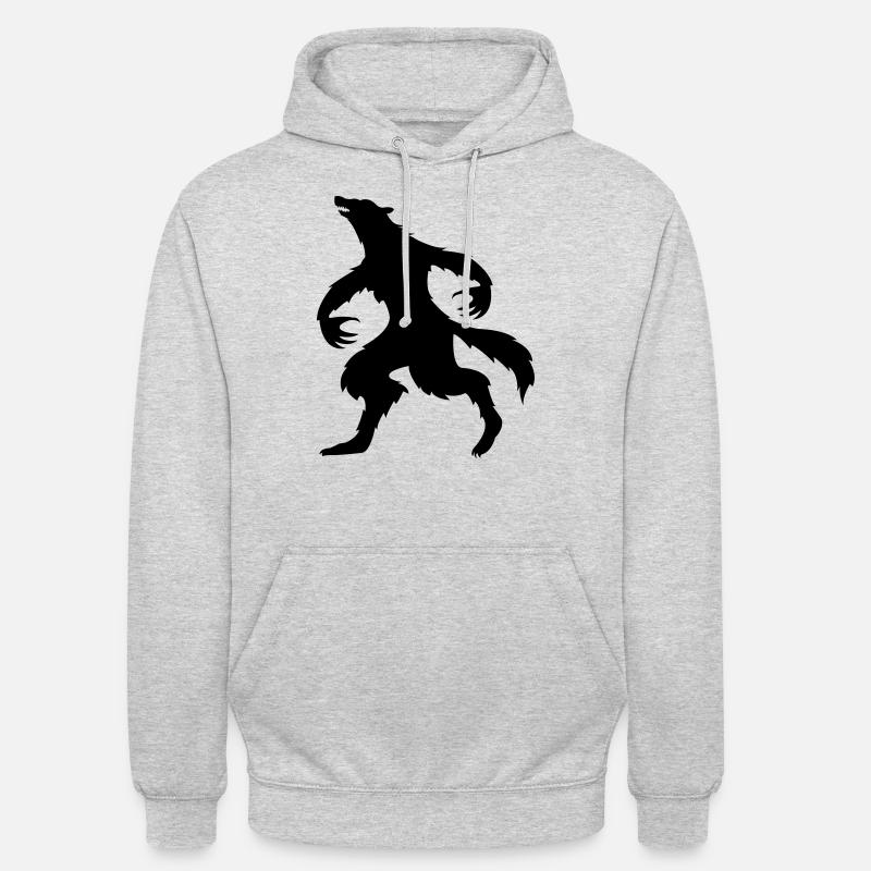 Werwolf - Unisex Hoodie - Hellgrau meliert