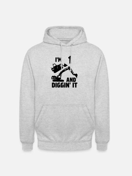 I'm 1 and Diggin' It - Unisex Hoodie - light heather grey