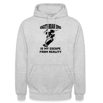 Skateboard Skating Skateboarding Skater Longboard - Sweat-shirt à capuche unisexe - gris clair chiné - Devant - Alina (178cm) & Michal (187cm)