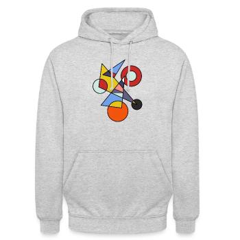 Modern art - Unisex Hoodie - light heather grey - Front - Alina (178cm) & Michal (187cm)