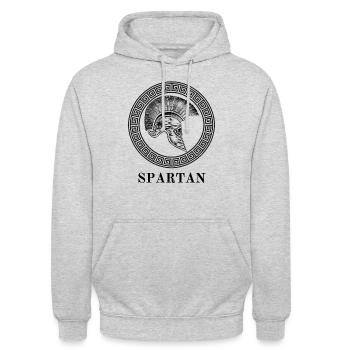Spartan - Unisex Hoodie - Hellgrau meliert - Vorne - Alina (178cm) & Michal (187cm)