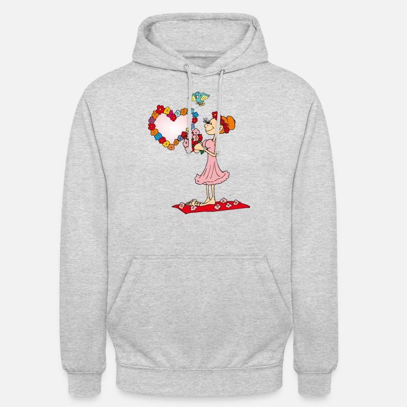 Mädchenkranz bei Hochzeit - Unisex Hoodie - Hellgrau meliert