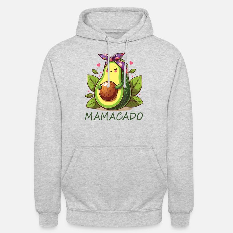 Muttertag Avocado Lover Mamacado - Unisex Hoodie - Hellgrau meliert