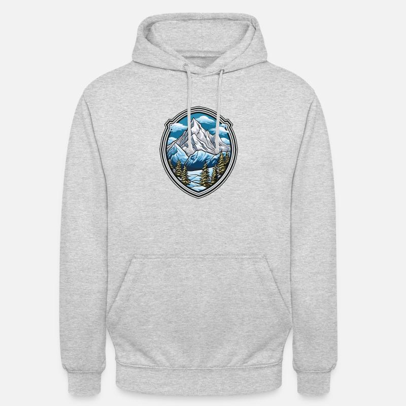 Mountains 2 - Unisex Hoodie - light heather grey