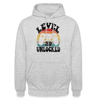 29 Birthday gift Funny 29th birthday Present - Unisex Hoodie - Hellgrau meliert - Vorne - Alina (178cm) & Michal (187cm)